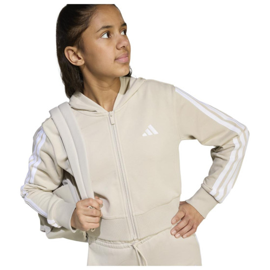 Adidas Παιδική ζακέτα Essentials 3-Stripes Full-Zip Cropped Hoodie